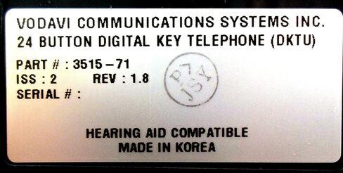 Vodavi 3515-71 Starplus STS 24 Button 3-Line LCD Display Telephone- الأسود (متجدد) in Saudi Arabia