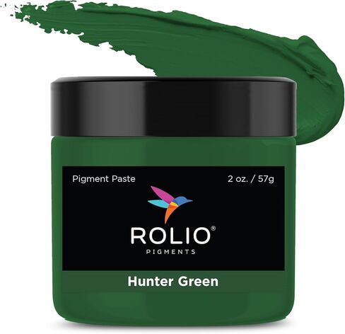 Rolio Pigment Paste ، 2oz Jar - Hunter Green ، مثالي لمشاريع الايبوكسي ، صبغة غنية للفن النابض بالحياة ، صبغة راتنج الايبوكسي ومعجون الصباغ للطلاء ، الصب ، المصبوب ، وإبداعات الحرف اليدوية DIY in Kuwait