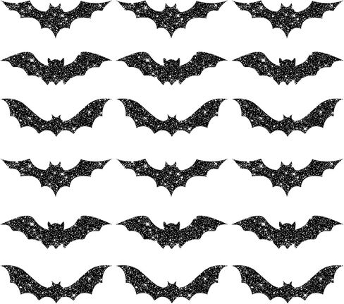 ملصقات الخفافيش في عيد الهالوين - 600pcs ملصقات BAT BAT الأسود ملصقات ثلاثية الأبعاد مقاومة للماء 1.5 بوصة ملصقات عيد الهالوين لطيف لأكياس Goodie غلاف مختائم زخارف الحفلات (الأسود) in Kuwait