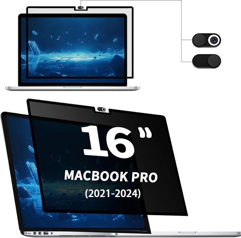 [2-Pack] 21.5 Inch Computer Privacy Screen Filter for 16:9 Widescreen Monitor, Removable Eye Protection Anti Glare Blue Light Filter Privacy Shield, Anti Spy Screen Protector Film 21.5 In in Saudi Arabia