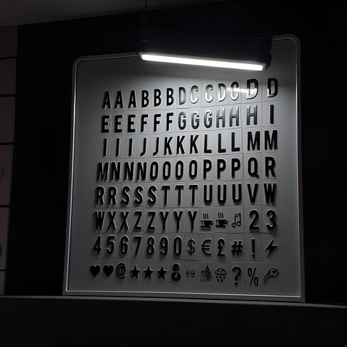 مجموعة 104pcs أسود Cinematic Lightbox استبدال مجموعة 104pcs أسود لافتات الضوء السينمائي لافتات وعلامات لوحة مربع الإشارة A4 Light Up ، لوحات العرض التقديمي 65.4x35mm (لم يتم تضمين مربع مصباح LED) in Saudi Arabia