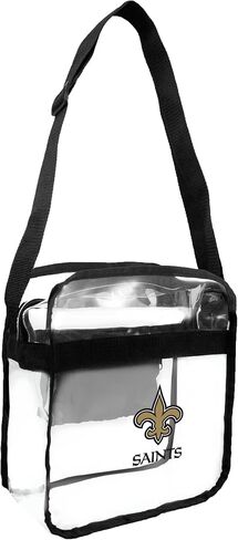 Littlearth NFL San Francisco 49ers Stadium Friendly Clear Carryall حقيبة كروس مع شعار الفريق، 12 بوصة × 12 بوصة × 6 بوصة، شفافة in Saudi Arabia