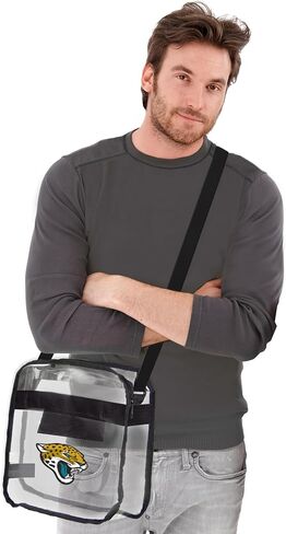 Littlearth NFL San Francisco 49ers Stadium Friendly Clear Carryall حقيبة كروس مع شعار الفريق، 12 بوصة × 12 بوصة × 6 بوصة، شفافة in Saudi Arabia