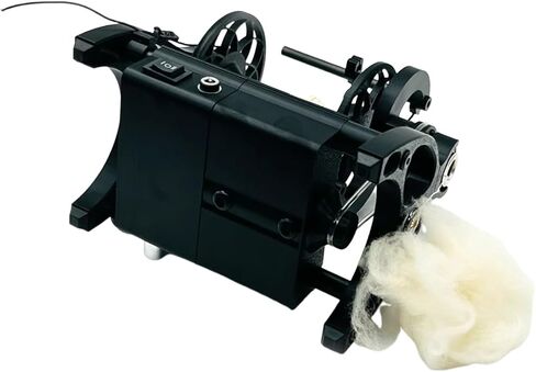 Adjustable Speed Wool Yarn Spinning Machine, 12V Electric Wheel, 800RPM Max, Modular & Easy to Disassemble, 4oz Capacity, Ideal for Yarn Weaving, Pink in Saudi Arabia