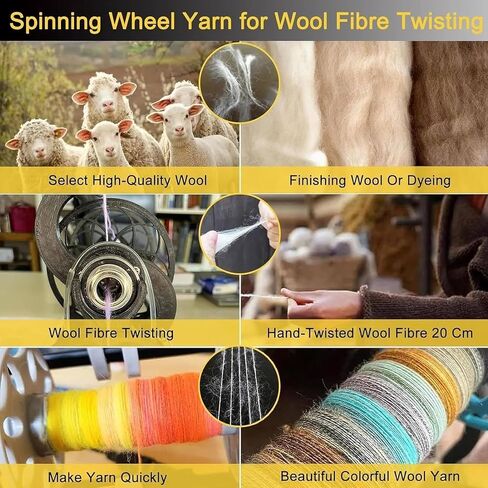 Electric Spinning Wheel Mini Yarn Winding Machine with Digital Display and Foot Switch, 4oz/8oz Capacity, Stepless Speed for Yarn Weaving and Blending Roving in Saudi Arabia