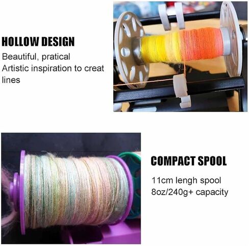 Electric Spinning Wheel, Mini Yarn Winding Machine with Foot Switch, Digital Screen, Forward/Reverse Switching, Complete with 3 Spools for Weaving in Saudi Arabia