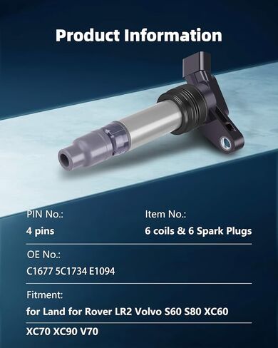 ECCPP UF672 4 ignition coils with 4 iridium Spark Plugs for Honda for Acura 2012 2013 2014 2015 Civic ILX 5C1880 GN10421 6732317 in Kuwait