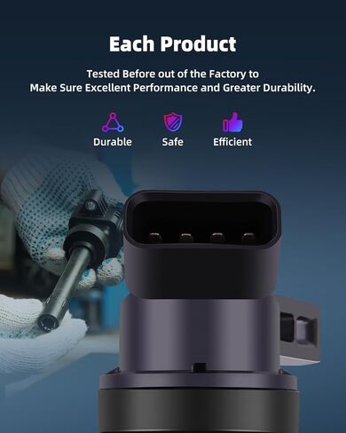 ECCPP UF672 4 ignition coils with 4 iridium Spark Plugs for Honda for Acura 2012 2013 2014 2015 Civic ILX 5C1880 GN10421 6732317 in Kuwait