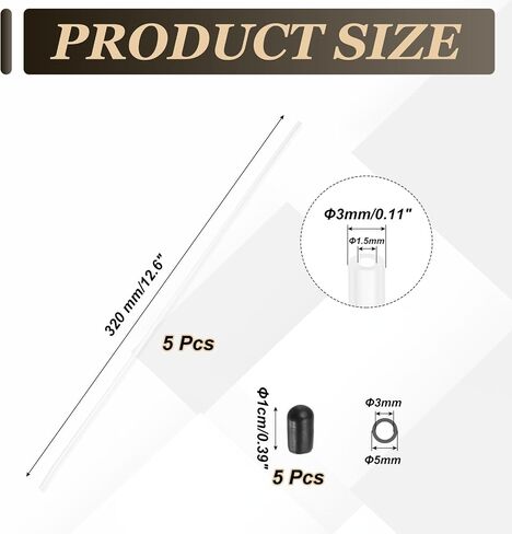 uxcell 320mm Plastic Protection Antenna Tube, RC Antenna Tube with Caps for RC Car Boat Drone Receiver(Green, 5 Pcs) in Saudi Arabia