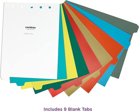 Carstens Heavy Duty Plastic Dividers, 11-Tab, Multi-Color, Blank, for Top-Opening Ring Binders, 1 Set in Saudi Arabia