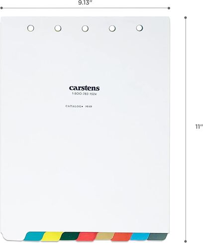 Carstens Heavy Duty Plastic Dividers, 11-Tab, Multi-Color, Blank, for Top-Opening Ring Binders, 1 Set in Saudi Arabia