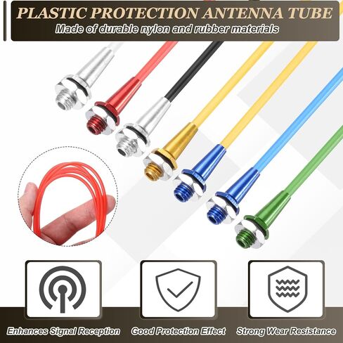 uxcell 320mm Plastic Protection Antenna Tube, RC Antenna Tube with Mount and Cap for RC Car Boat Drone Receiver(Green, 8 Pcs) in Kuwait