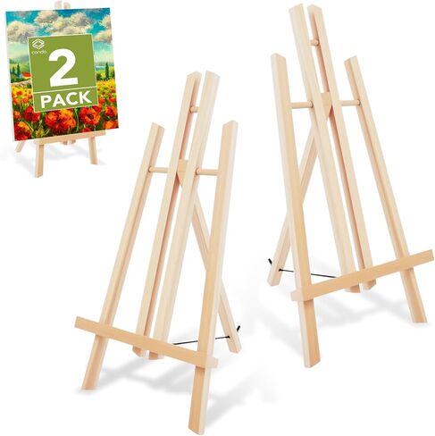 Conda 2 Pack 17 Inch Wooden Tabletop Easel Stand, A-Frame Art Painting Easel for Painting, Display & Art Creation, Canvas Holder for Artists, Students & Hobbyists in Saudi Arabia