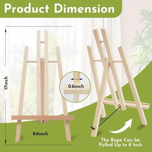 Conda 2 Pack 17 Inch Wooden Tabletop Easel Stand, A-Frame Art Painting Easel for Painting, Display & Art Creation, Canvas Holder for Artists, Students & Hobbyists in Saudi Arabia