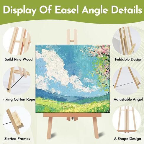Conda 2 Pack 17 Inch Wooden Tabletop Easel Stand, A-Frame Art Painting Easel for Painting, Display & Art Creation, Canvas Holder for Artists, Students & Hobbyists in Saudi Arabia