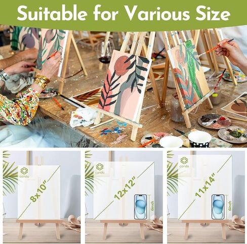 Conda 2 Pack 17 Inch Wooden Tabletop Easel Stand, A-Frame Art Painting Easel for Painting, Display & Art Creation, Canvas Holder for Artists, Students & Hobbyists in Saudi Arabia