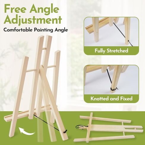Conda 2 Pack 17 Inch Wooden Tabletop Easel Stand, A-Frame Art Painting Easel for Painting, Display & Art Creation, Canvas Holder for Artists, Students & Hobbyists in Saudi Arabia