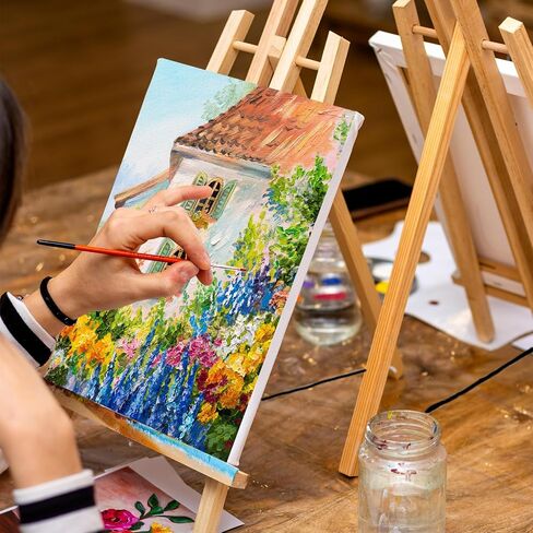 Conda 2 Pack 17 Inch Wooden Tabletop Easel Stand, A-Frame Art Painting Easel for Painting, Display & Art Creation, Canvas Holder for Artists, Students & Hobbyists in Saudi Arabia