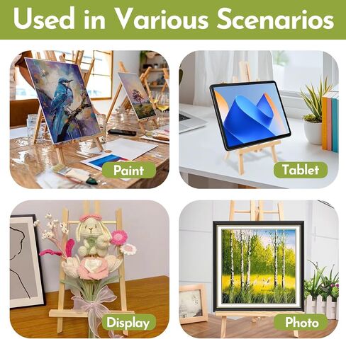 Conda 2 Pack 17 Inch Wooden Tabletop Easel Stand, A-Frame Art Painting Easel for Painting, Display & Art Creation, Canvas Holder for Artists, Students & Hobbyists in Saudi Arabia