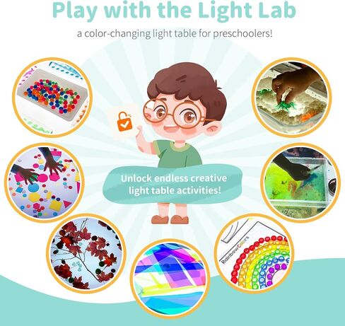 LED Light Box | Light Table for Kids | Light Table for Classroom | Light Up Sensory Table 3 Modes(Blue Lightbox Only) in Saudi Arabia