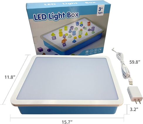 LED Light Box | Light Table for Kids | Light Table for Classroom | Light Up Sensory Table 3 Modes(Blue Lightbox Only) in Saudi Arabia