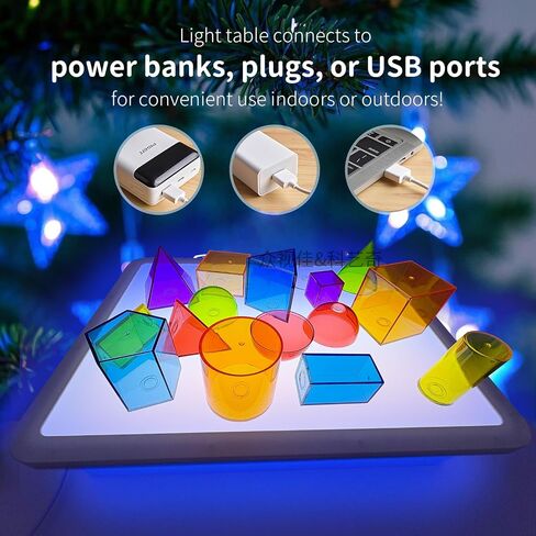 LED Light Box | Light Table for Kids | Light Table for Classroom | Light Up Sensory Table 3 Modes(Blue Lightbox Only) in Saudi Arabia