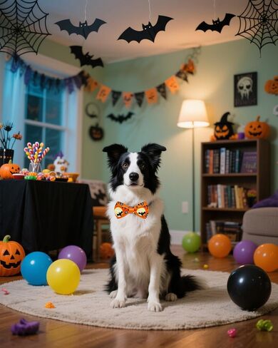 Pet Show 50 Pack Fall Fall Dog Cog Bow Ties Bulk Sliding Collar Fackments Puppy Cats Bowties for Dogs Medium Congs Autumn Bownots Party Pet Pet Grooming ، S/M in Kuwait