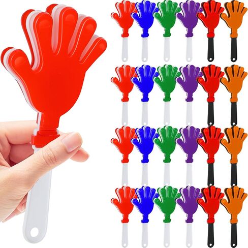 24 PCS Hand Clappers Noisemakers 7.5 بوصة Clappers Noisemakers Clappers Hand Clappers for Andies Mays Game Football Events Heaits Supplies Football Football Football (Blue and White) in Kuwait