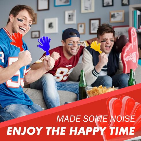 24 PCS Hand Clappers Noisemakers 7.5 بوصة Clappers Noisemakers Clappers Hand Clappers for Andies Mays Game Football Events Heaits Supplies Football Football Football (Blue and White) in Kuwait