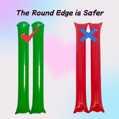 40pcs Round Headteam Spirit Boom Sticks Thunder Stuffs Heering Team Team Spirit Plastic Spirit Spirit Stick Clapper Clapper قابلة للنفخ في إمدادات الرياضة (الأزرق) in Kuwait
