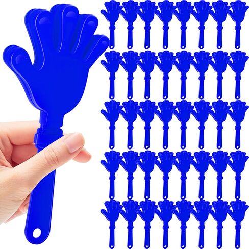 36 Pcs Hand Clappers Noisemakers 7.5 Inch Clappers Noisemakers Plastic Hand Clappers for Birthdays Game Football Sporting Events Cheers Supplies Dance Basketball Football Noisemakers（Blue） in Saudi Arabia