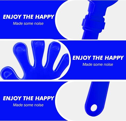 36 Pcs Hand Clappers Noisemakers 7.5 Inch Clappers Noisemakers Plastic Hand Clappers for Birthdays Game Football Sporting Events Cheers Supplies Dance Basketball Football Noisemakers（Blue） in Saudi Arabia