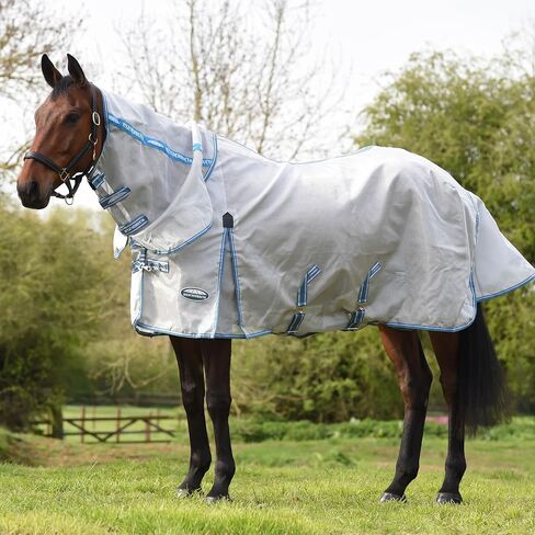 Weatherbeeta Comfitec Hexi Shield Combo Neck ، Silver/Teal Blue ، 78 " in Saudi Arabia