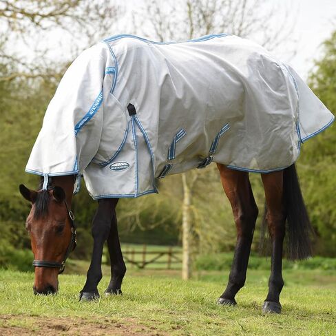 Weatherbeeta Comfitec Hexi Shield Combo Neck ، Silver/Teal Blue ، 78 " in Saudi Arabia
