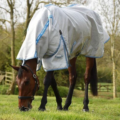 Weatherbeeta Comfitec Hexi Shield Combo Neck ، Silver/Teal Blue ، 78 " in Saudi Arabia
