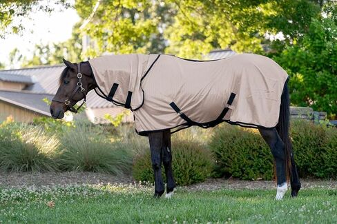 TuffRider Miller's Combo Neck Fly Sheet for Horses -Rose/Beige -81 in Saudi Arabia