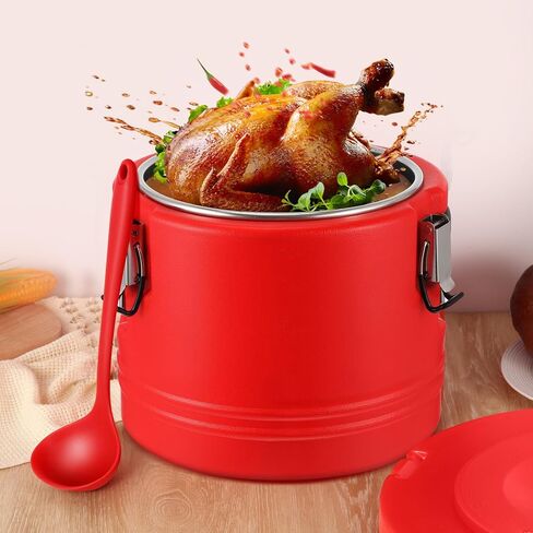 Jinei 32QT سخانات الطعام صندوق ساخن للطعام سعة 7.9 جالون مبرد طعام معزول حامل طعام مع ملعقة حاوية حساء تجارية محمولة لتخزين الطعام الساخن أو البارد مطعم مقصف المنزل حفلة غداء in Kuwait