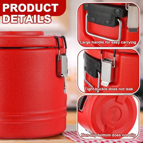 Jinei 32QT سخانات الطعام صندوق ساخن للطعام سعة 7.9 جالون مبرد طعام معزول حامل طعام مع ملعقة حاوية حساء تجارية محمولة لتخزين الطعام الساخن أو البارد مطعم مقصف المنزل حفلة غداء in Kuwait