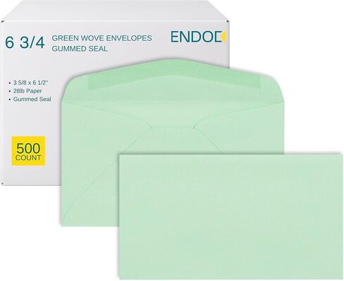 EnDoc 6 3/4 Colored Envelopes - 500 Pack - Pastel Cream - 3 5/8" x 6 1/2" Envelope, Letter Size, for Home, Offices, Holiday, Invoices and Mailings in Saudi Arabia
