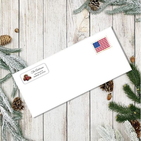 60 Personalized Christmas return address labels for your Christams cards. Labels feature and old red truck along side your address. in Saudi Arabia