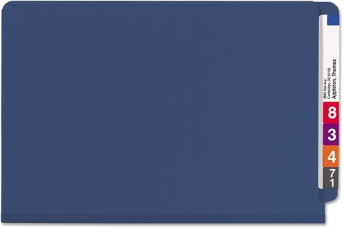 Smead 29784 Pressboard End Tab Classification Folders Legal Six-Section Dark Blue 10/Box in Saudi Arabia