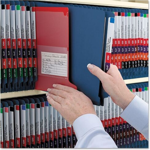Smead 29784 Pressboard End Tab Classification Folders Legal Six-Section Dark Blue 10/Box in Saudi Arabia