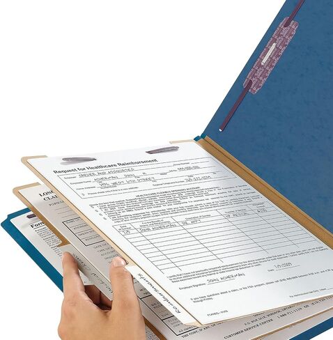 Smead 29784 Pressboard End Tab Classification Folders Legal Six-Section Dark Blue 10/Box in Saudi Arabia