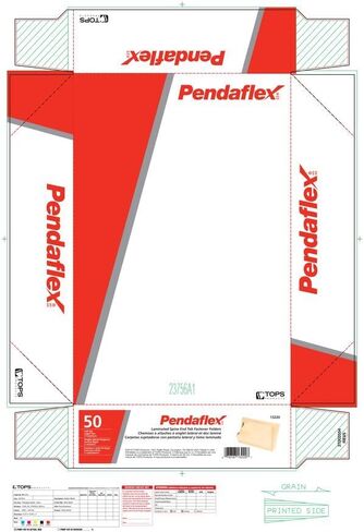Pendaflex Laminate Folders With 2 Fasteners, Straight Cut, End Tab, 11 Point, Legal, Manila, 50 Per Box,Z(13220) in Saudi Arabia