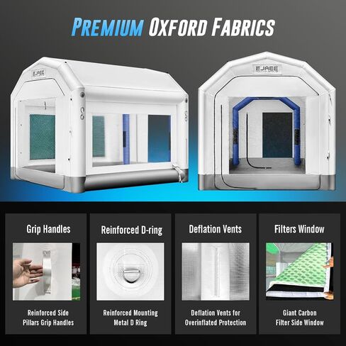 Silver Series 40x19x17ft Portable Fluatable Pray Booth مع المنفخ للشاحنات والسيارات والقوارب ومساحة عمل خالية من الغبار لوظائف الطلاء المخصصة in Saudi Arabia