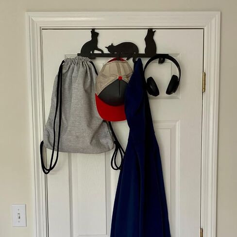 Evelots Over The Door Hooks for Wide Doors, 2 Pack Heavy Duty White Rubber Coated Metal Door Hanger Hook for Hanging Clothes, Towels, Coats, Hats in Bathroom, Bedroom, or Office in Kuwait