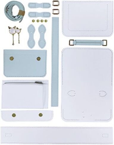 Backpack Set DIY Leather Handbag Making Kit Pu Leather Craft Sewing Bag Material Leather Knitting Crochet Bag Making Sets Handmade Bag Making All Accessories for Braid Accessories in Saudi Arabia