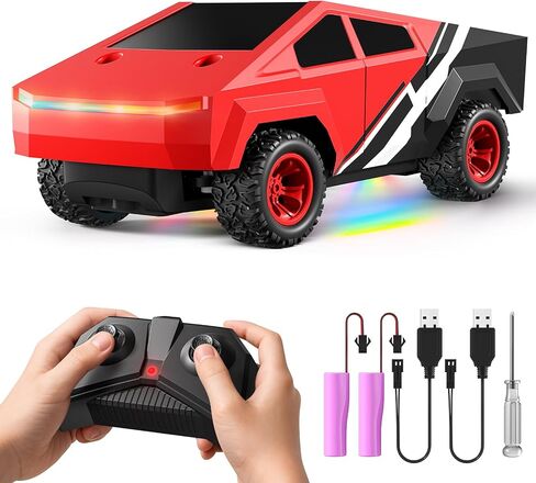 Remote Control Car RC Trucks - 2WD RC Truck Toy RC Cars for All Terrain, 1/24 Scale Pick-up Hobby Monster Truck Toys 2.4GHz Off-Road Vehicles Kids Gifts for Boys/Girls Age 3+, Silver in Kuwait