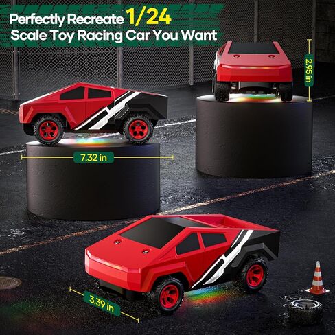 Remote Control Car RC Trucks - 2WD RC Truck Toy RC Cars for All Terrain, 1/24 Scale Pick-up Hobby Monster Truck Toys 2.4GHz Off-Road Vehicles Kids Gifts for Boys/Girls Age 3+, Silver in Kuwait