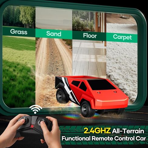 Remote Control Car RC Trucks - 2WD RC Truck Toy RC Cars for All Terrain, 1/24 Scale Pick-up Hobby Monster Truck Toys 2.4GHz Off-Road Vehicles Kids Gifts for Boys/Girls Age 3+, Silver in Kuwait